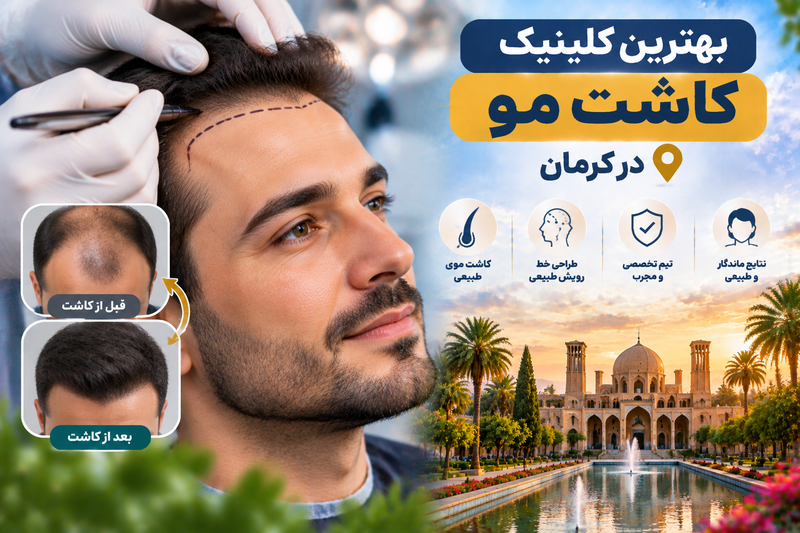 بهترین کلینیک کاشت مو در کرمان؛ معرفی مراکز معتبر کاشت موی طبیعی